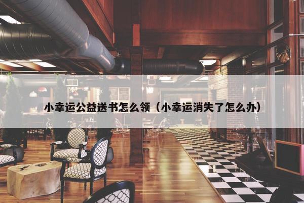 小幸运公益送书怎么领（小幸运消失了怎么办）