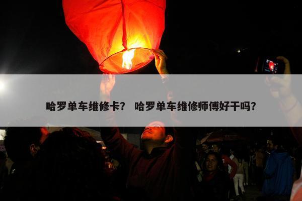 哈罗单车维修卡？ 哈罗单车维修师傅好干吗？