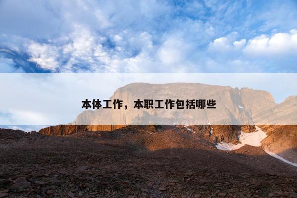 本体工作，本职工作包括哪些