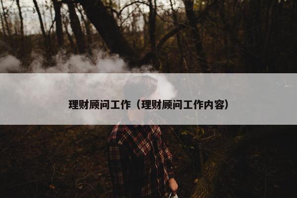 理财顾问工作（理财顾问工作内容）