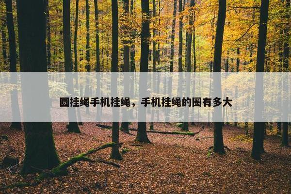 圆挂绳手机挂绳，手机挂绳的圈有多大
