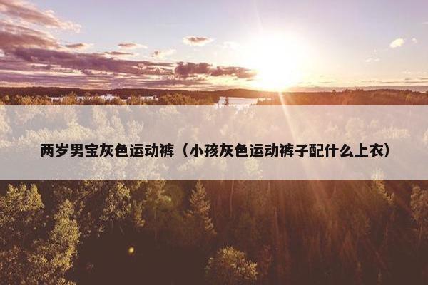 两岁男宝灰色运动裤（小孩灰色运动裤子配什么上衣）