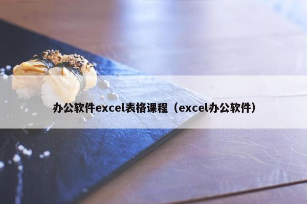 办公软件excel表格课程（excel办公软件）