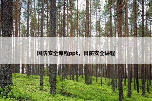 国防安全课程ppt，国防安全课程
