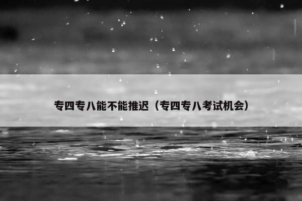 专四专八能不能推迟（专四专八考试机会）