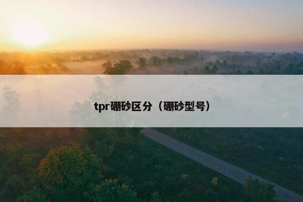tpr硼砂区分（硼砂型号）