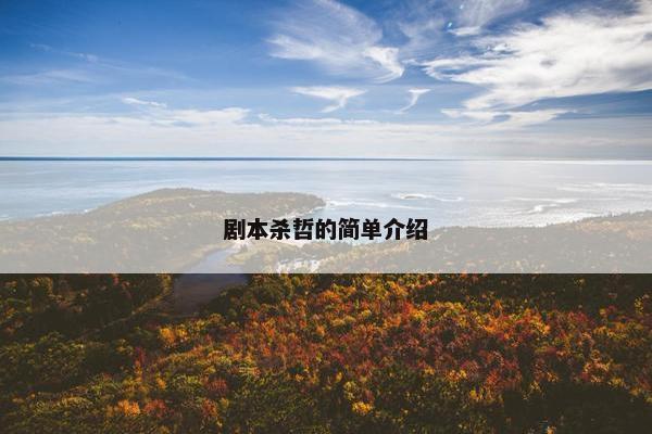 剧本杀哲的简单介绍