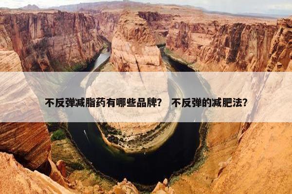 不反弹减脂药有哪些品牌？ 不反弹的减肥法？