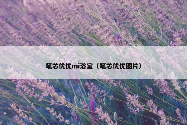笔芯优优mi浴室（笔芯优优图片）