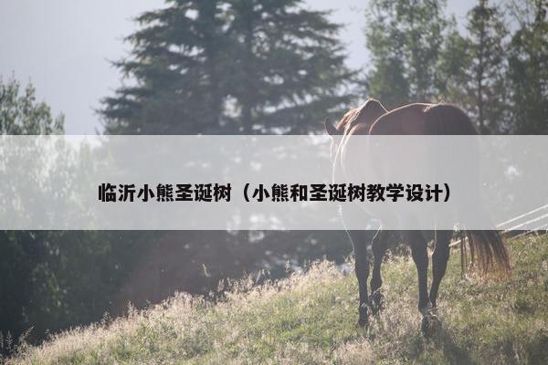 临沂小熊圣诞树（小熊和圣诞树教学设计）