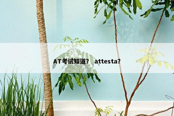 AT考试知道？ attesta？