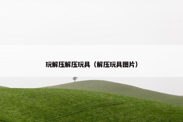 玩解压解压玩具（解压玩具图片）
