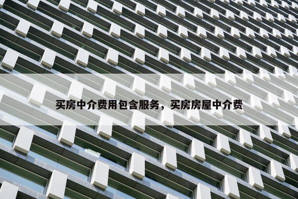 买房中介费用包含服务，买房房屋中介费