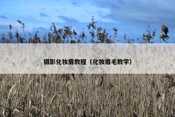 摄影化妆眉教程（化妆眉毛教学）