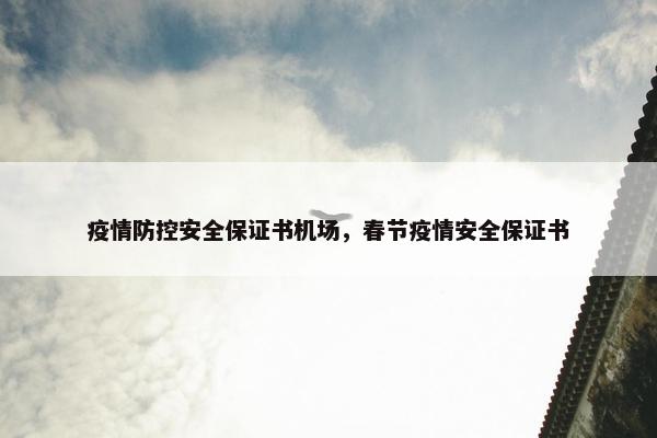疫情防控安全保证书机场，春节疫情安全保证书