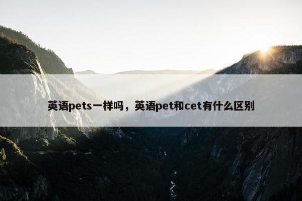 英语pets一样吗，英语pet和cet有什么区别