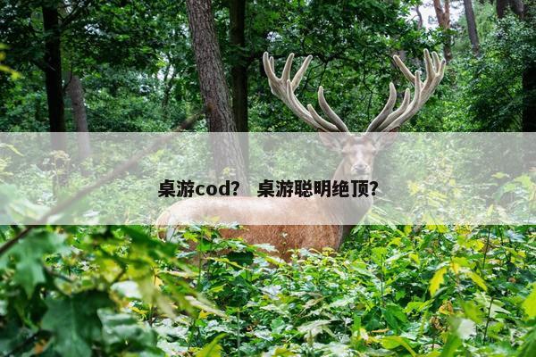 桌游cod？ 桌游聪明绝顶？