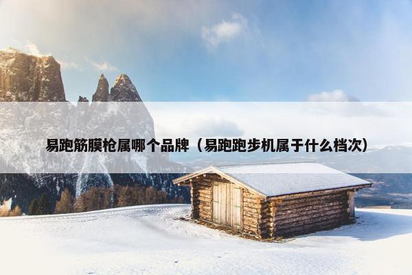 易跑筋膜枪属哪个品牌（易跑跑步机属于什么档次）