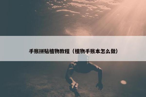 手账拼贴植物教程（植物手账本怎么做）