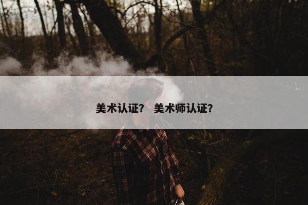 美术认证？ 美术师认证？