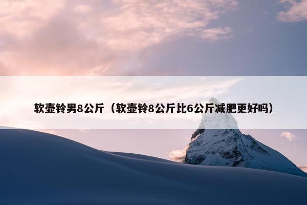软壶铃男8公斤（软壶铃8公斤比6公斤减肥更好吗）