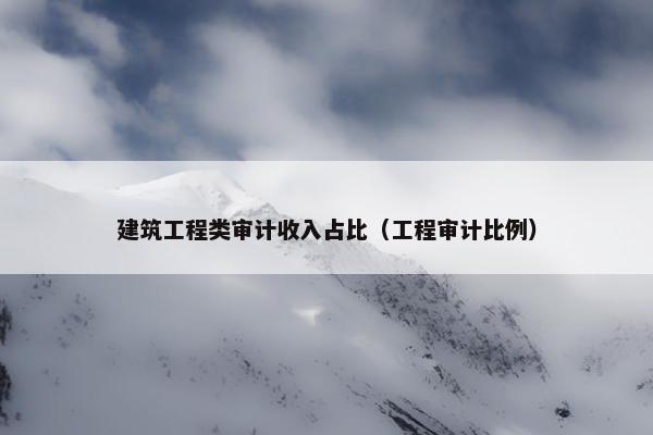 建筑工程类审计收入占比（工程审计比例）