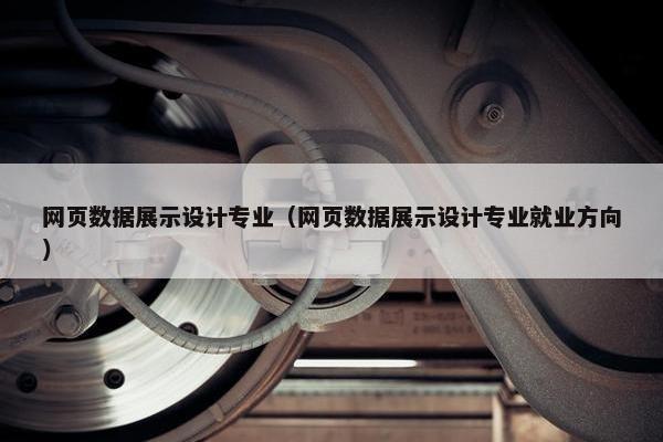 网页数据展示设计专业（网页数据展示设计专业就业方向）