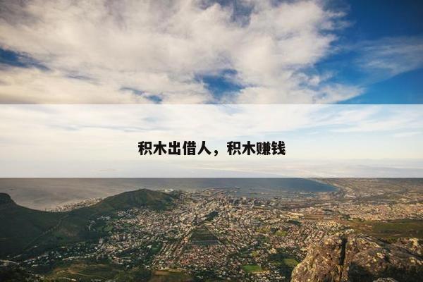 积木出借人，积木赚钱