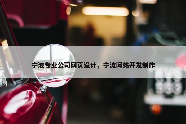 宁波专业公司网页设计，宁波网站开发制作