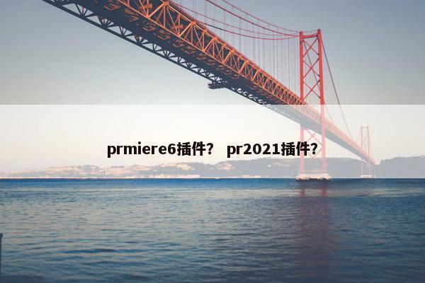 prmiere6插件？ pr2021插件？