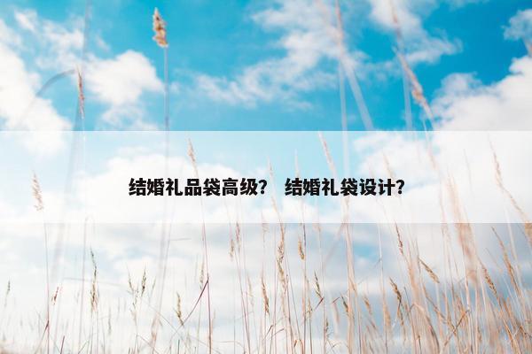 结婚礼品袋高级？ 结婚礼袋设计？