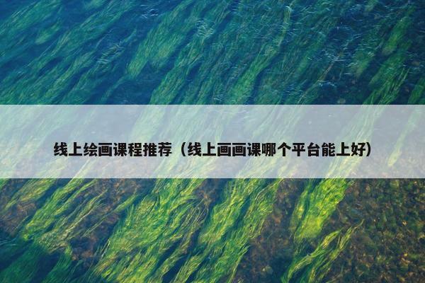 线上绘画课程推荐（线上画画课哪个平台能上好）