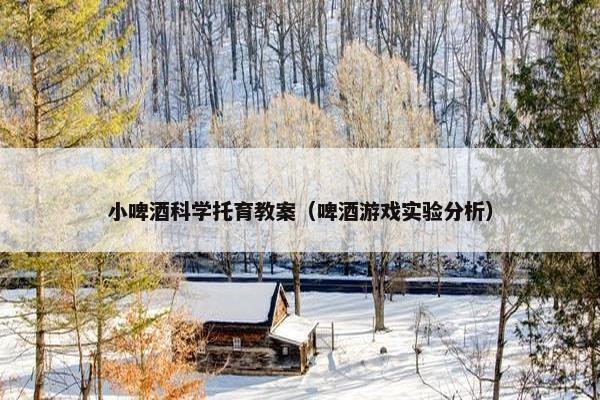 小啤酒科学托育教案（啤酒游戏实验分析）