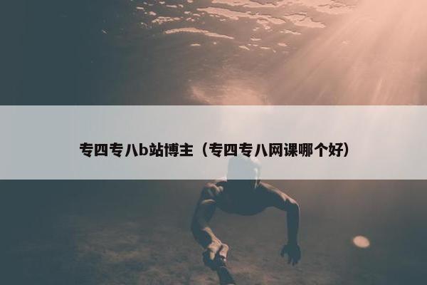 专四专八b站博主（专四专八网课哪个好）