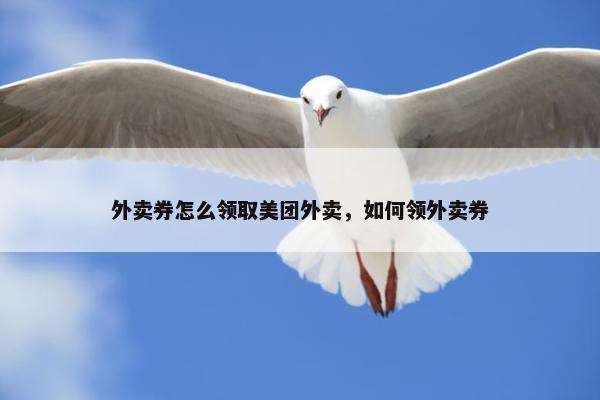 外卖券怎么领取美团外卖，如何领外卖券
