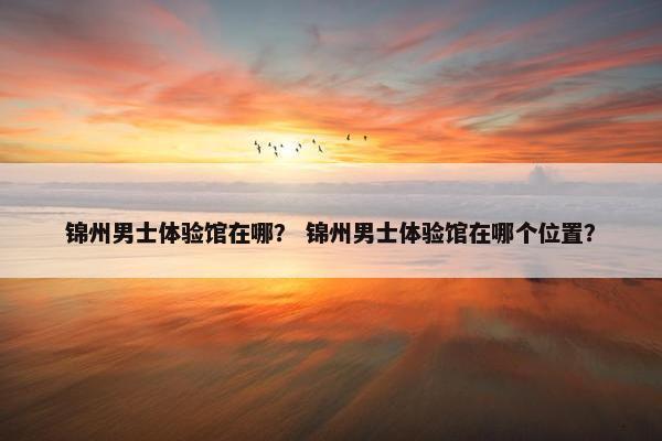 锦州男士体验馆在哪？ 锦州男士体验馆在哪个位置？