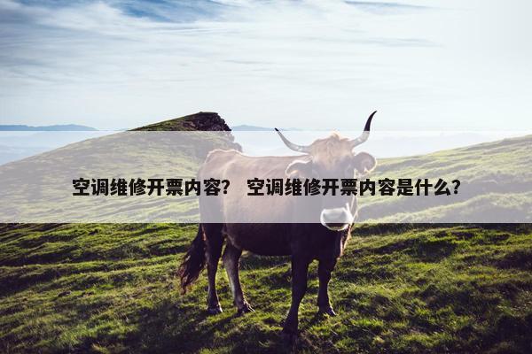 空调维修开票内容？ 空调维修开票内容是什么？