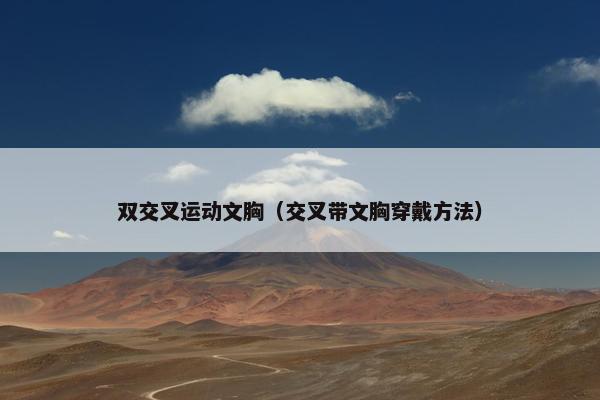 双交叉运动文胸（交叉带文胸穿戴方法）