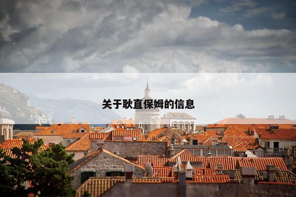 关于耿直保姆的信息