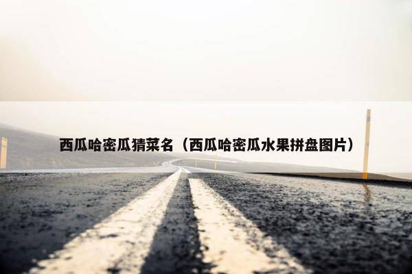 西瓜哈密瓜猜菜名（西瓜哈密瓜水果拼盘图片）