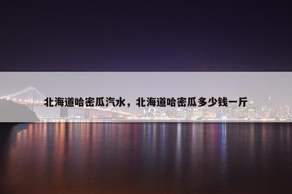 北海道哈密瓜汽水，北海道哈密瓜多少钱一斤