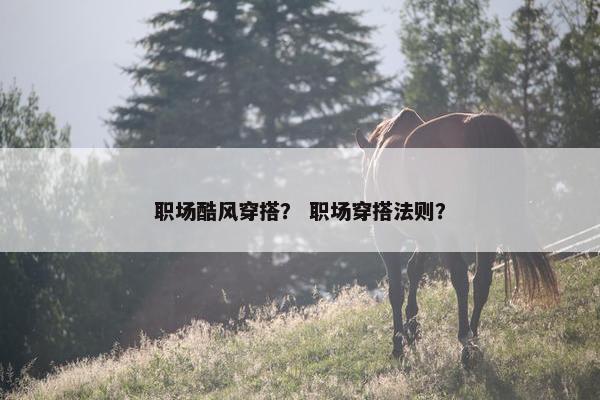 职场酷风穿搭？ 职场穿搭法则？