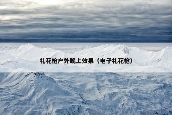 礼花枪户外晚上效果（电子礼花枪）