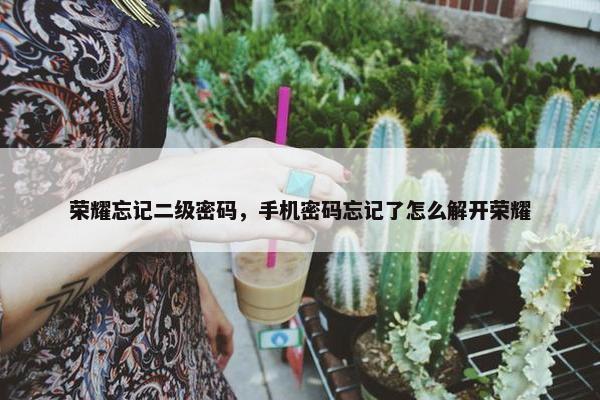 荣耀忘记二级密码，手机密码忘记了怎么解开荣耀