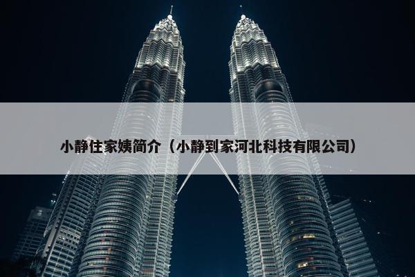 小静住家姨简介（小静到家河北科技有限公司）