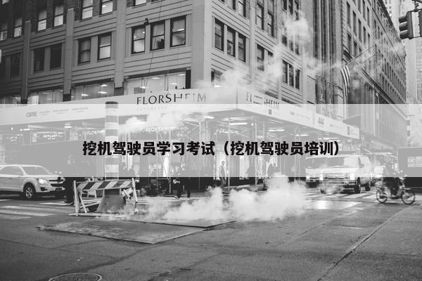 挖机驾驶员学习考试（挖机驾驶员培训）