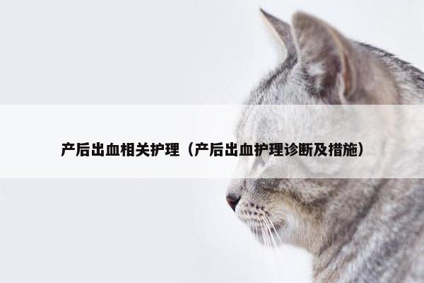 产后出血相关护理（产后出血护理诊断及措施）