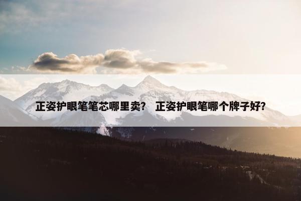 正姿护眼笔笔芯哪里卖？ 正姿护眼笔哪个牌子好？