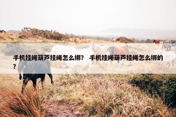 手机挂绳葫芦挂绳怎么绑？ 手机挂绳葫芦挂绳怎么绑的？