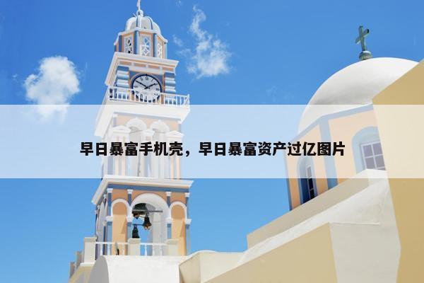 早日暴富手机壳，早日暴富资产过亿图片